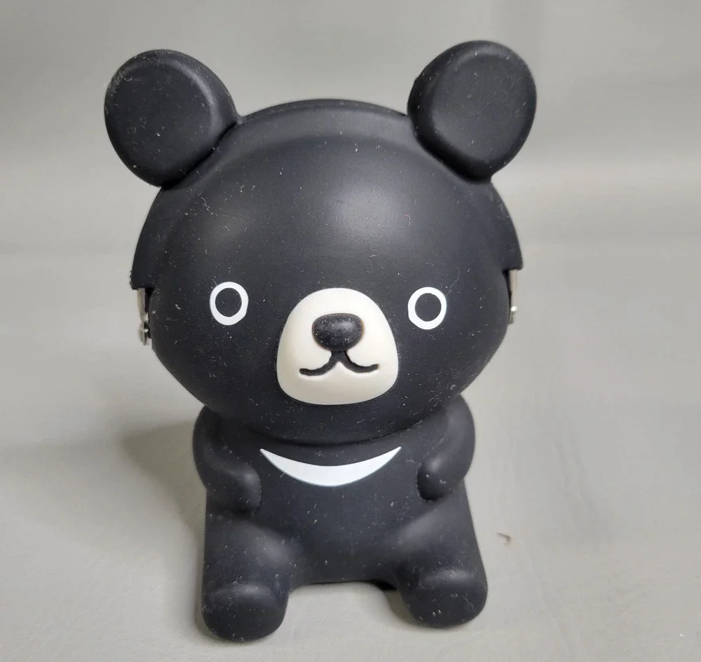 P+G Design 3D Pochi Friends Bear Black Bear Kisslock Coin Purse